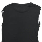 TED BAKER Womens Black Printed Sleeveless Round Neck Top S Viscose Blend