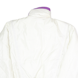 MOUNTAIN GOAT Womens White & Purple Colourblock Jacket M Polyester Blend Zip