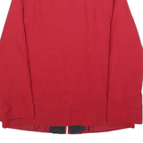 KINGFIELD Womens Red Zip Jacket L Polyester Blend Plain Classic Outerwear