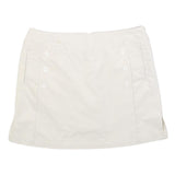 ADIDAS Womens White Skort Sportswear Casual Polyester Blend Woven Short M