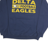 PORT & COMPANY Mens Blue Delta Eagles Football Crew Neck XL Touchdown Club