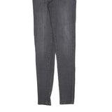 LEVI'S Womens Slim Black Skinny Denim Medium W24 L30 Jeans Zip Closure