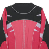 NIKE Womens Black & Red Sports Track Jacket L Polyester Zip Athletic Fit