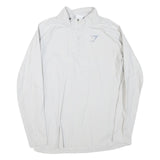 GYMSHARK Womens White Long Sleeve Sports T-Shirt M Half Zip Activewear
