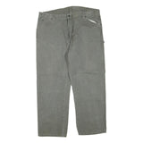 DICKIES Mens Cotton Blend Grey Regular Fit Straight Leg Trousers W42 L28