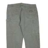 DICKIES Mens Cotton Blend Grey Regular Fit Straight Leg Trousers W42 L28