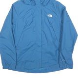 THE NORTH FACE Womens Blue Outdoor Jacket M Polyester Blend Plain Hooded Zip