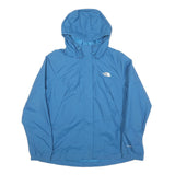 THE NORTH FACE Womens Blue Outdoor Jacket M Polyester Blend Plain Hooded Zip