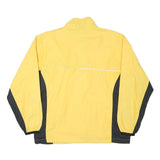 ASICS Womens Yellow & Black Track Jacket L Polyester Blend Plain Zip