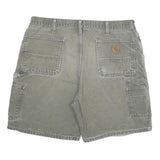 CARHARTT Mens Shorts Grey Casual Cotton Blend XL W38 Workwear Cargo Pockets
