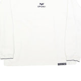 H20 SPORTSWEAR Womens White Crew Neck Sweatshirt L Casual Cotton Blend Top