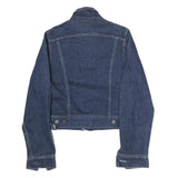 LEE Womens Blue Denim Jacket M Cotton Button Closure Classic Fit Casual