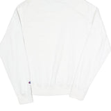 CHAMPION Mens White Cotton Blend Pullover Hoodie S Logo Sweatshirt