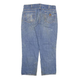 CARHARTT Mens Relaxed Fit Blue Denim Jeans W38 L30 Workwear Zip Closure