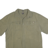 DICKIES Mens Green Cotton Blend Shirt XL Workwear Casual Button Pocket