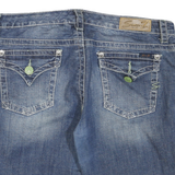 SEVEN Womens Blue Denim Casual Shorts XL W38 Button Closure Mid Length