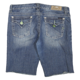 SEVEN Womens Blue Denim Casual Shorts XL W38 Button Closure Mid Length