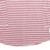 WHITE STUFF Womens Pink & White Striped Basic Long Sleeve Round Neck Top UK 8