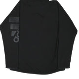 ADIDAS Mens Black Hooded Jacket XL Polyester Blend Zip Sportswear Logo Print