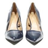CALVIN KLEIN Womens Navy Blue Leather Pointed Toe Court Heels UK 5 Stylish