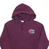 CHAMPION Womens Maroon Cotton Blend Hoodie S Classic Logo Sweatshirt