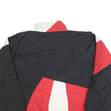 PUMA Mens Black & Red White Colourblock Zip Jacket L Polyester Sporty Casual