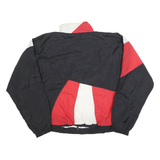 PUMA Mens Black & Red White Colourblock Zip Jacket L Polyester Sporty Casual