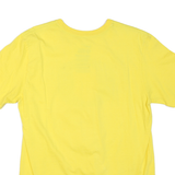 NIKE Mens Yellow Cotton Blend Graphic T-Shirt M Short Sleeve Crew Neck Sport