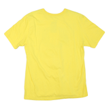 NIKE Mens Yellow Cotton Blend Graphic T-Shirt M Short Sleeve Crew Neck Sport