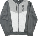 NIKE Mens Grey & Light Grey Full Zip Hoodie XS Polyester Blend Sportswear