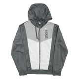 NIKE Mens Grey & Light Grey Full Zip Hoodie XS Polyester Blend Sportswear