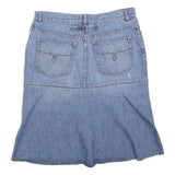 LAUREN RALPH LAUREN Womens Blue Denim Flare Knee Length Cotton Skirt L Stylish