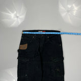 Wrangler Cargo Trousers - 32W 34L Black Cotton