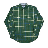Tommy Hilfiger Checked Shirt - Large Green Cotton