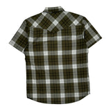 Levis Checked Short Sleeve Shirt - Small Gray Cotton