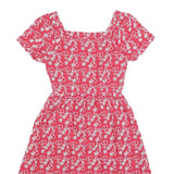 CATH KIDSTON Womens Red Cherry Print Day Dress Cotton Blend Short Sleeve XS