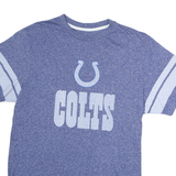 MAJESTIC Mens Blue Colts Graphic T-Shirt L Short Sleeve Crew Neck Sports