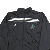 ADIDAS Mens Black & White Athletics Zip Jacket XL Polyester Plain Lightweight
