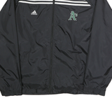 ADIDAS Mens Black & White Athletics Zip Jacket XL Polyester Plain Lightweight
