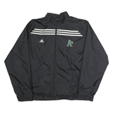 ADIDAS Mens Black & White Athletics Zip Jacket XL Polyester Plain Lightweight