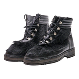 REX Lace-Up Boots Black Synthetic Mens UK 7