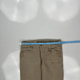 Unbranded Cargo Trousers - 34W 30L Khaki Cotton
