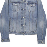 LEVI'S Womens Blue Denim Jacket L Cotton Button Plain Classic Casual Outerwear