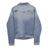 LEVI'S Womens Blue Denim Jacket L Cotton Button Plain Classic Casual Outerwear
