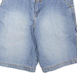 JOHN DEERE Mens Denim Blue Casual Shorts M W28 Workwear Carpenter Style