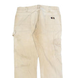 CARHARTT Mens Regular Fit Beige Denim Jeans W36 L32 Workwear Zip Closure