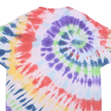 HANES Mens Multicolour Tie Dye T-Shirt L Short Sleeve Crew Neck Funky Summer