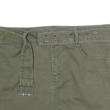 RSQ Womens Green Cotton Blend Mini Skirt Belted Casual Stretch M