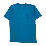 Single Stitch Fruit Of The Loom Graphic T-Shirt - Large Blue Cotton