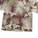 JAMAICA JAXX Mens Maroon & Beige Floral Cotton Shirt M Casual Beachwear